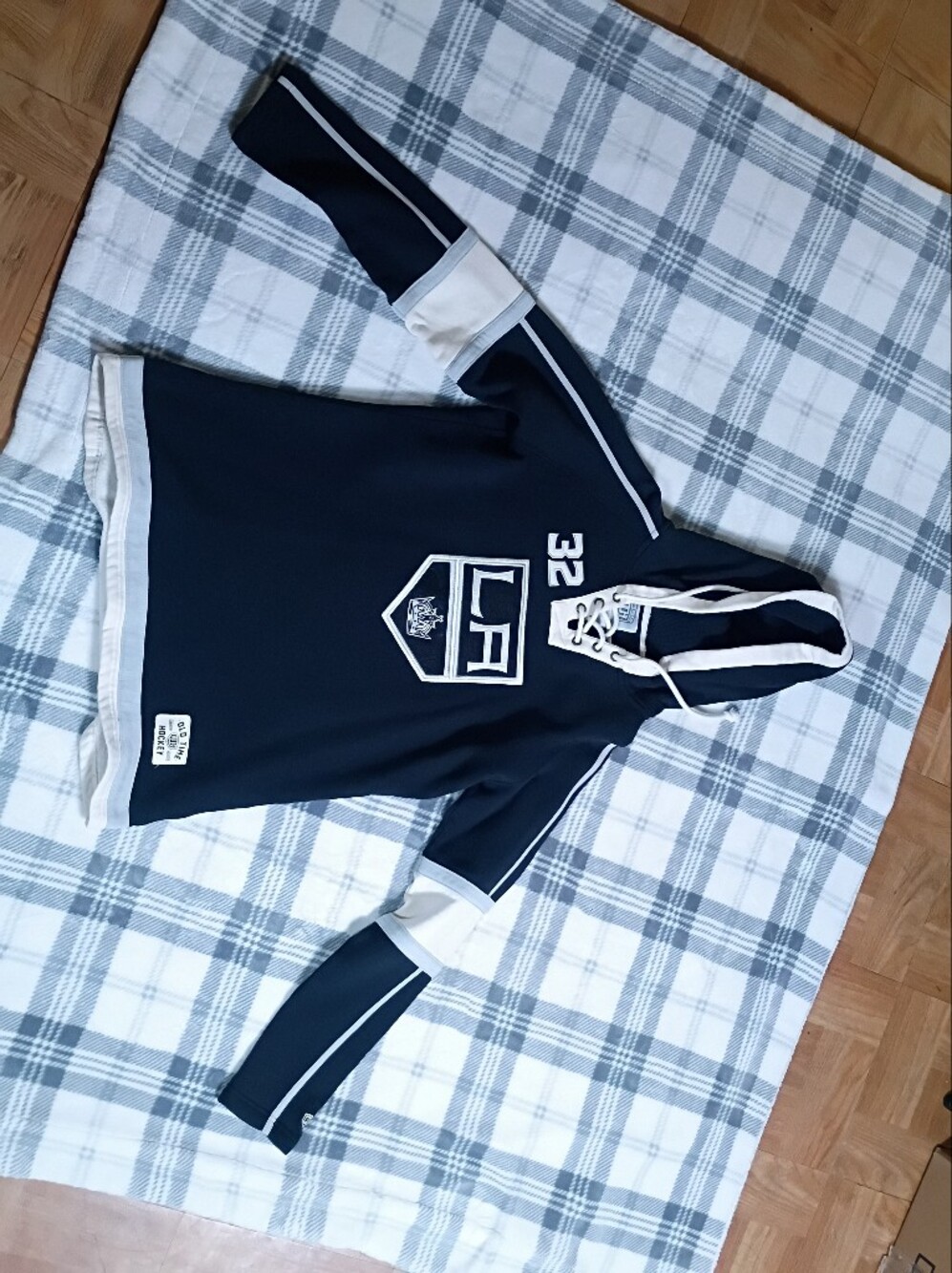 Los Angeles Kings Hoodie Jersey #32Quick For Women'sXXL Black White NHL Hockey